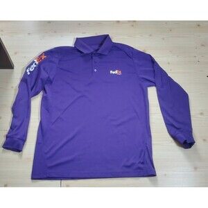 Fed Ex Freight Polo Long Sleeve Shirt Mens Large